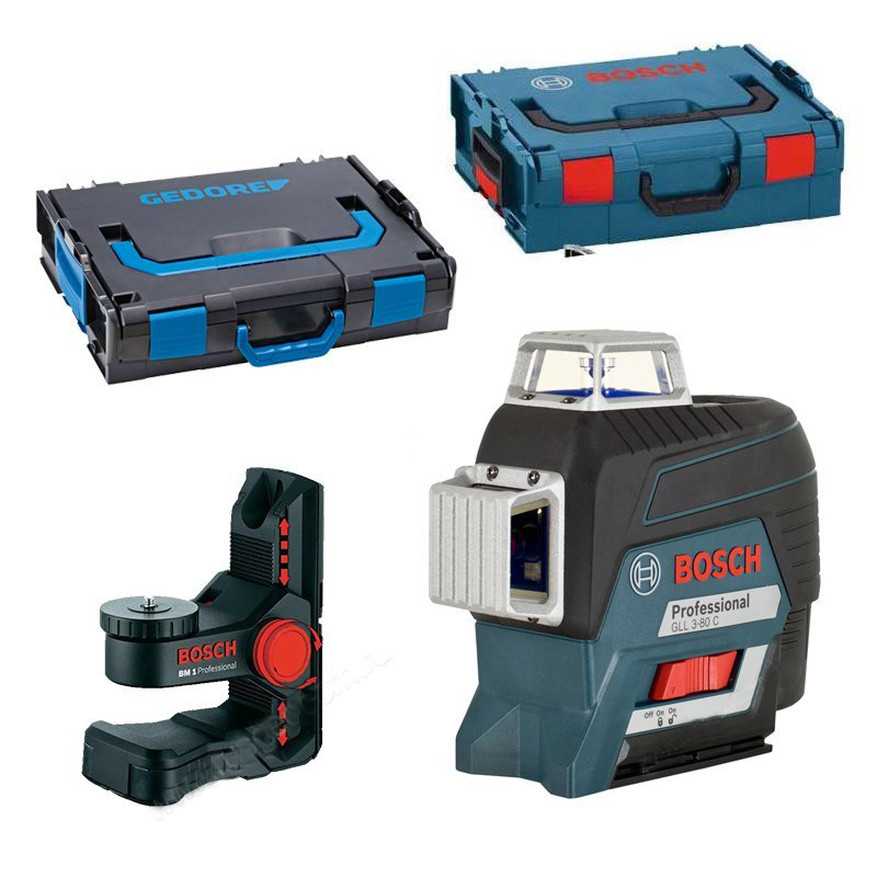 Лазерный нивелир Bosch GLL 3-80 C + BM1 + 12V + Gedore set
