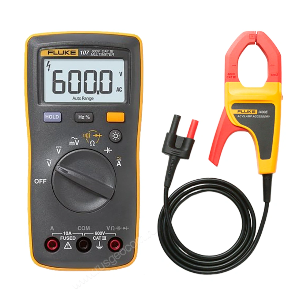 Комплект - мультиметр Fluke 107 с токовыми клещами Fluke I400E ERTA

